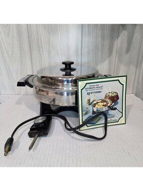 Lifetime West Bend Electric Skillet Fry Pan 11” With Lid 17906 900 Watts USA